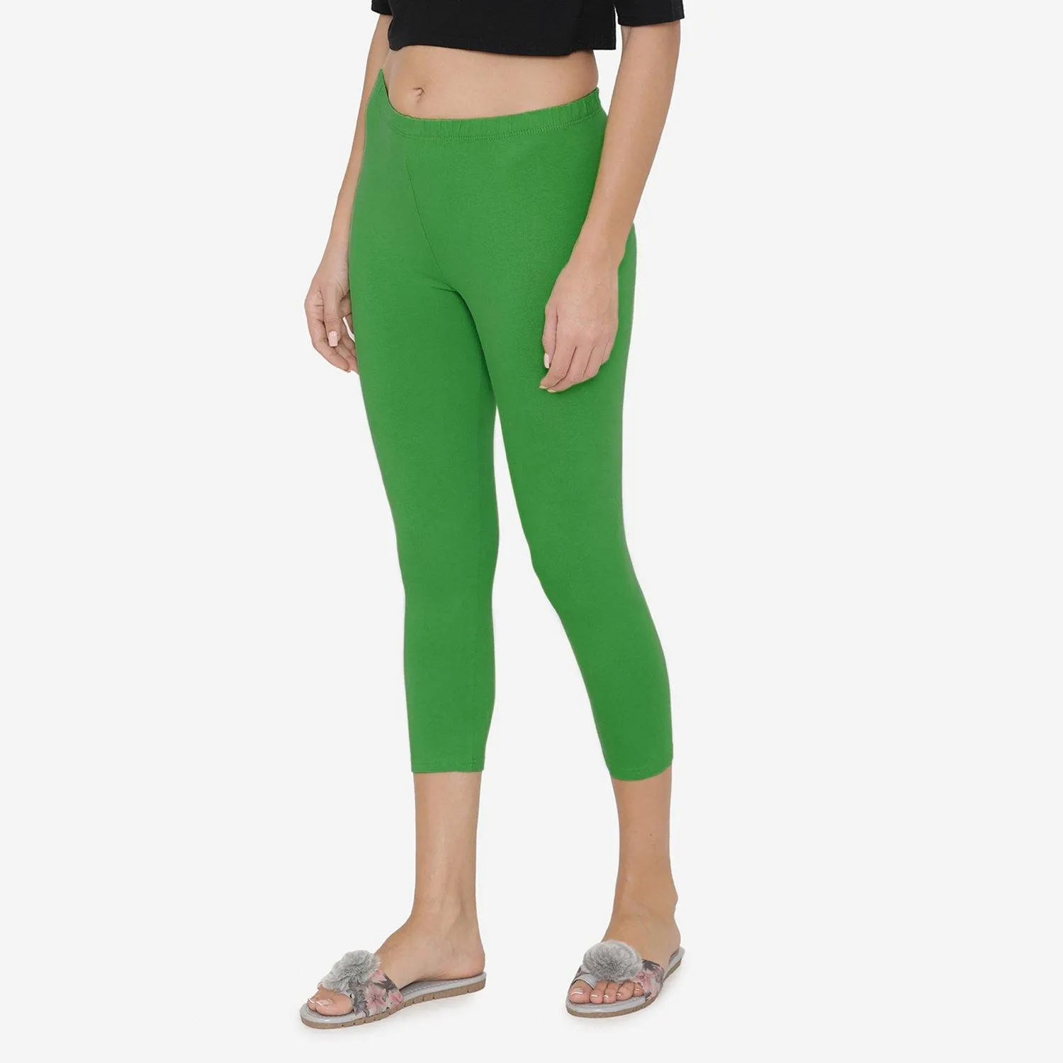 Women's Comfy Classy Capri Leggings - Rich Green