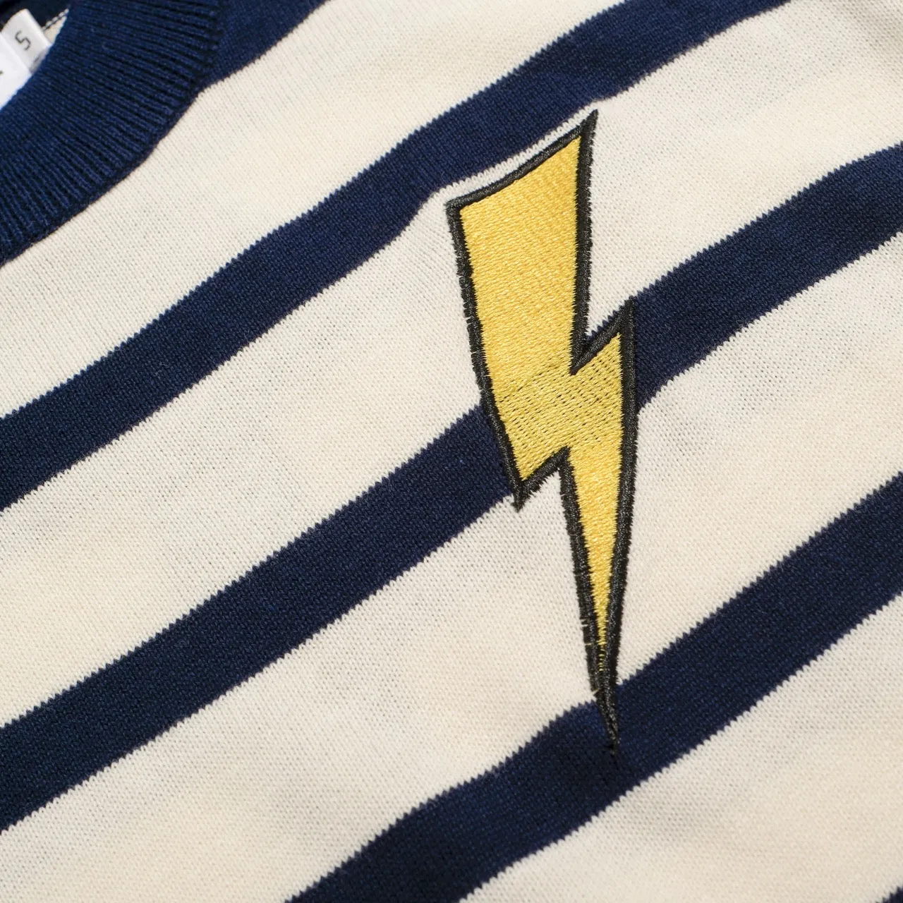 Women's striped lightning knit T-shirt